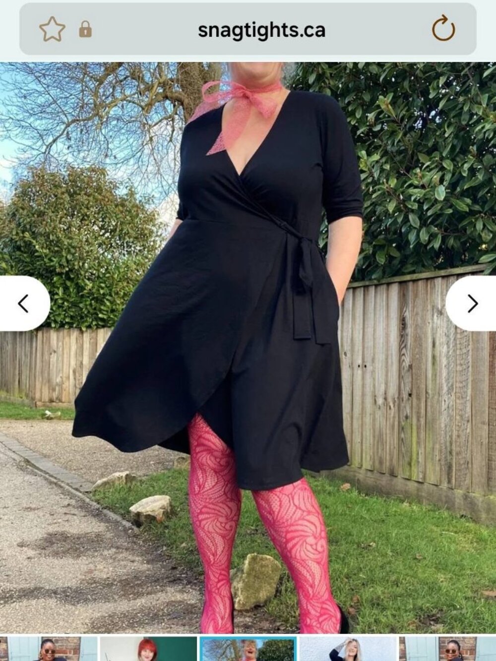 Snag Black Wrap Dress Size 16/18 long sleeve